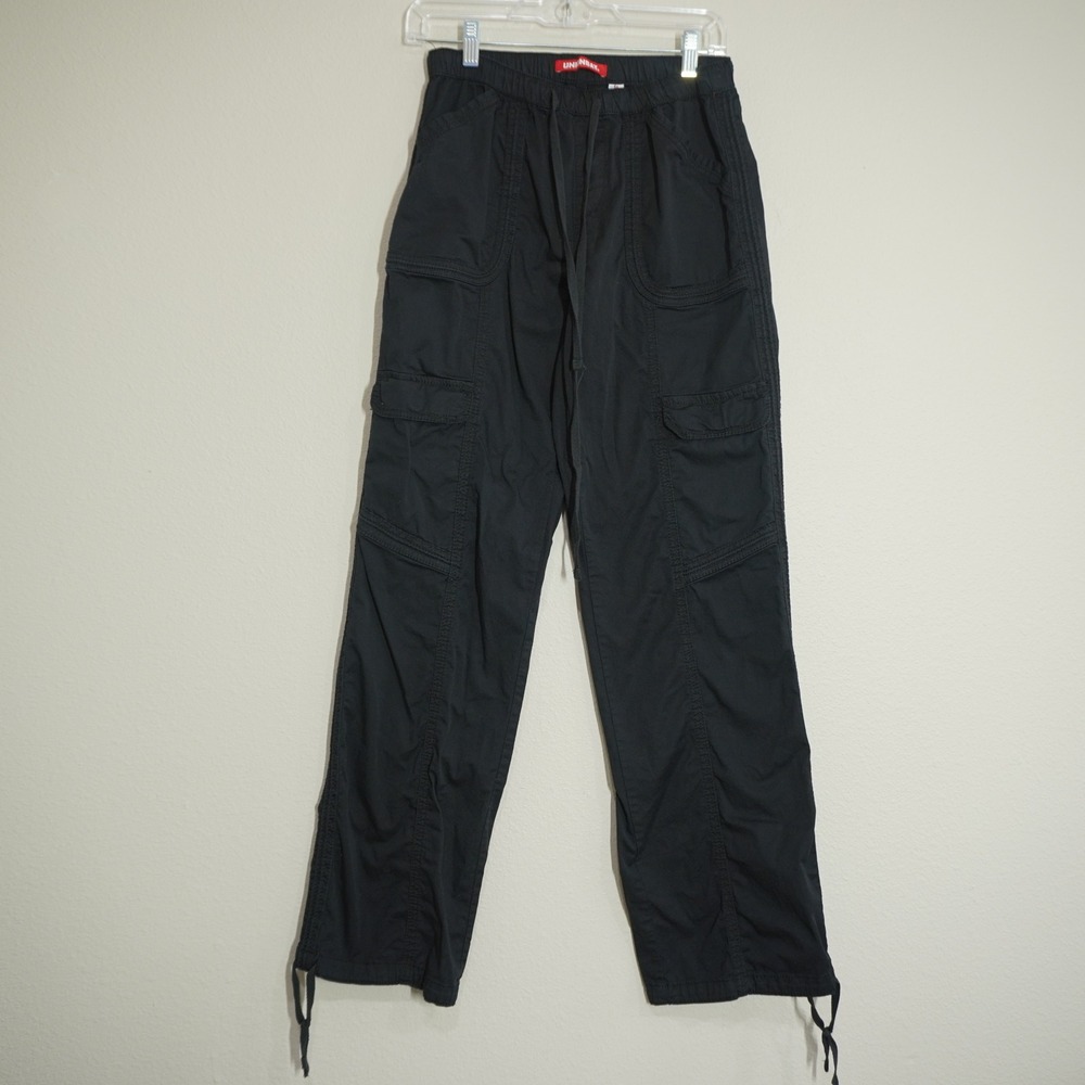Unionbay Women's Size Medium Black Wide Leg Utility Cargo Pants Retro 90s Style
